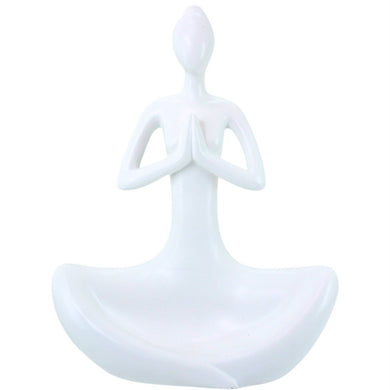 Large Yoga Lady Ornament White