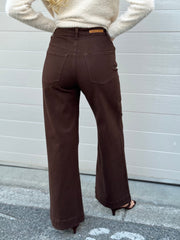 Country Denim Harmony Jean in Dark Chocolate - detail view
