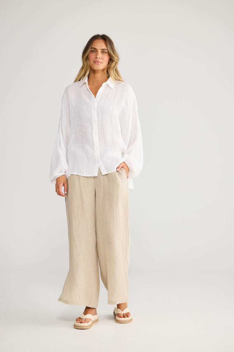 Holiday Cliffside Shirt in white, styled