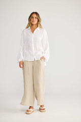 Holiday Cliffside Shirt in white, styled