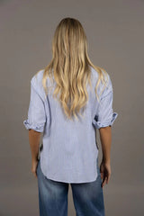 Humidity Lifestyle Nala Stripe Shirt - Dark Blue