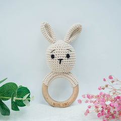 Petite Vous Brodie Bunny Crochet Ring Rattle