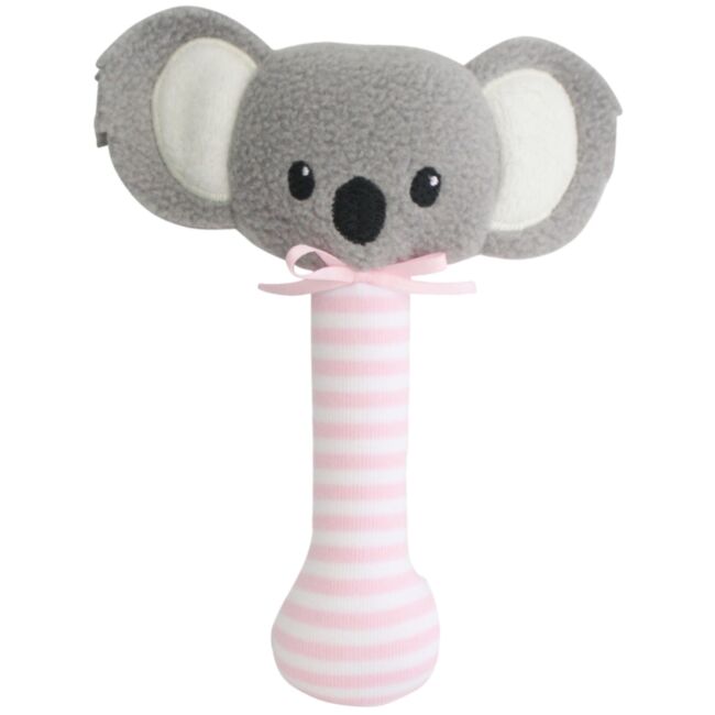 Alimrose Baby Koala Stick Rattle in Pink