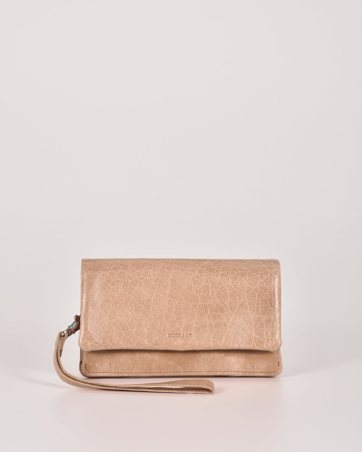 Albury Soft Leather Fold-Over Wallet – Blush
