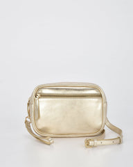 Cobb & Co Aurora Metallic Leather Crossbody Bag – Champagne
