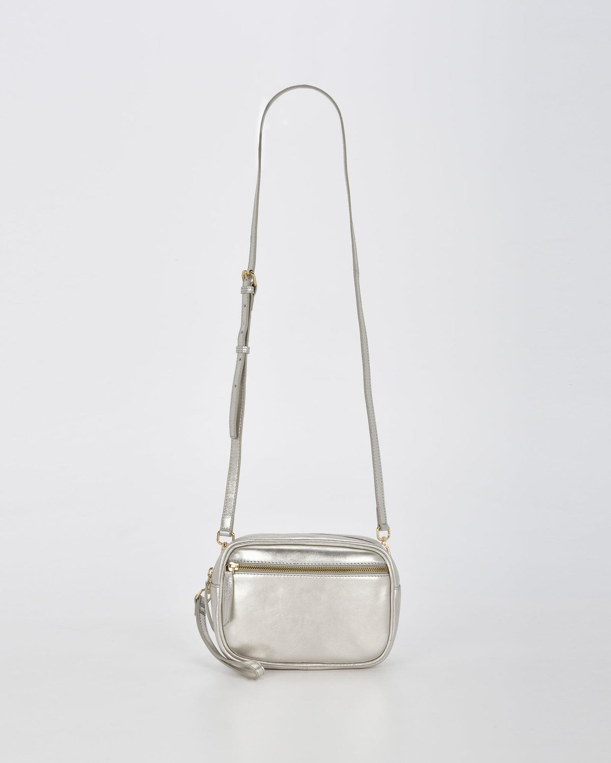 Aurora Metallic Leather Crossbody Bag