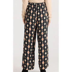 Relaxed Wide-Leg Viscose Pants - Casablanca Tile