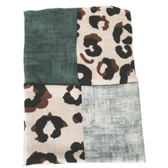 Leopard Print Scarf – Green