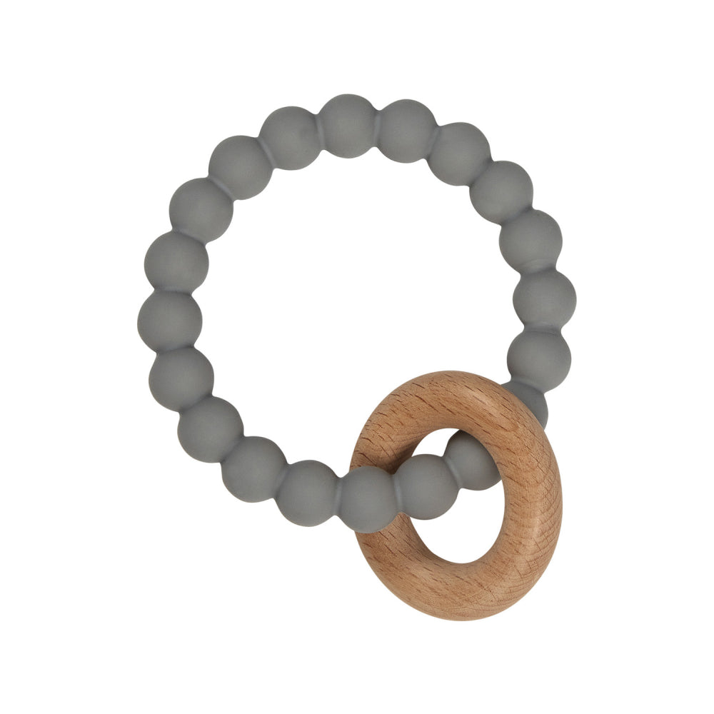 Baby Elephant Silicone & Beechwood Teether