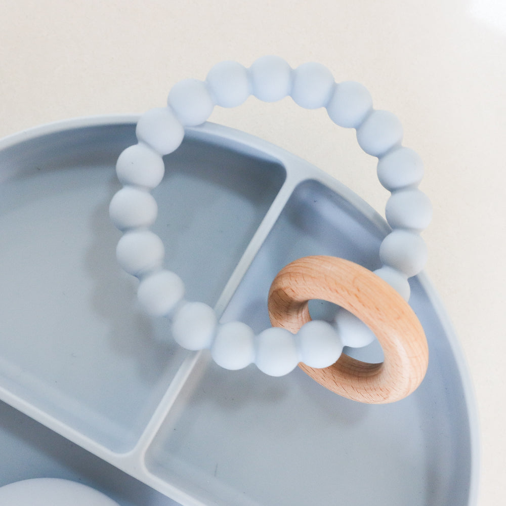 Baby Silicone & Beechwood Teether