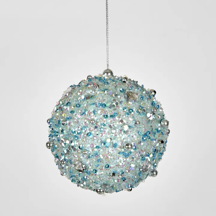 Shimmering Mint Green Christmas Bauble