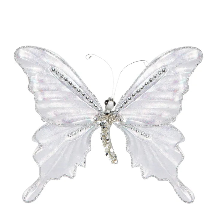 Shimmering Metallic Butterfly Christmas Decor