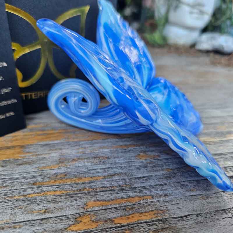 Blue Glass Butterfly Spirit