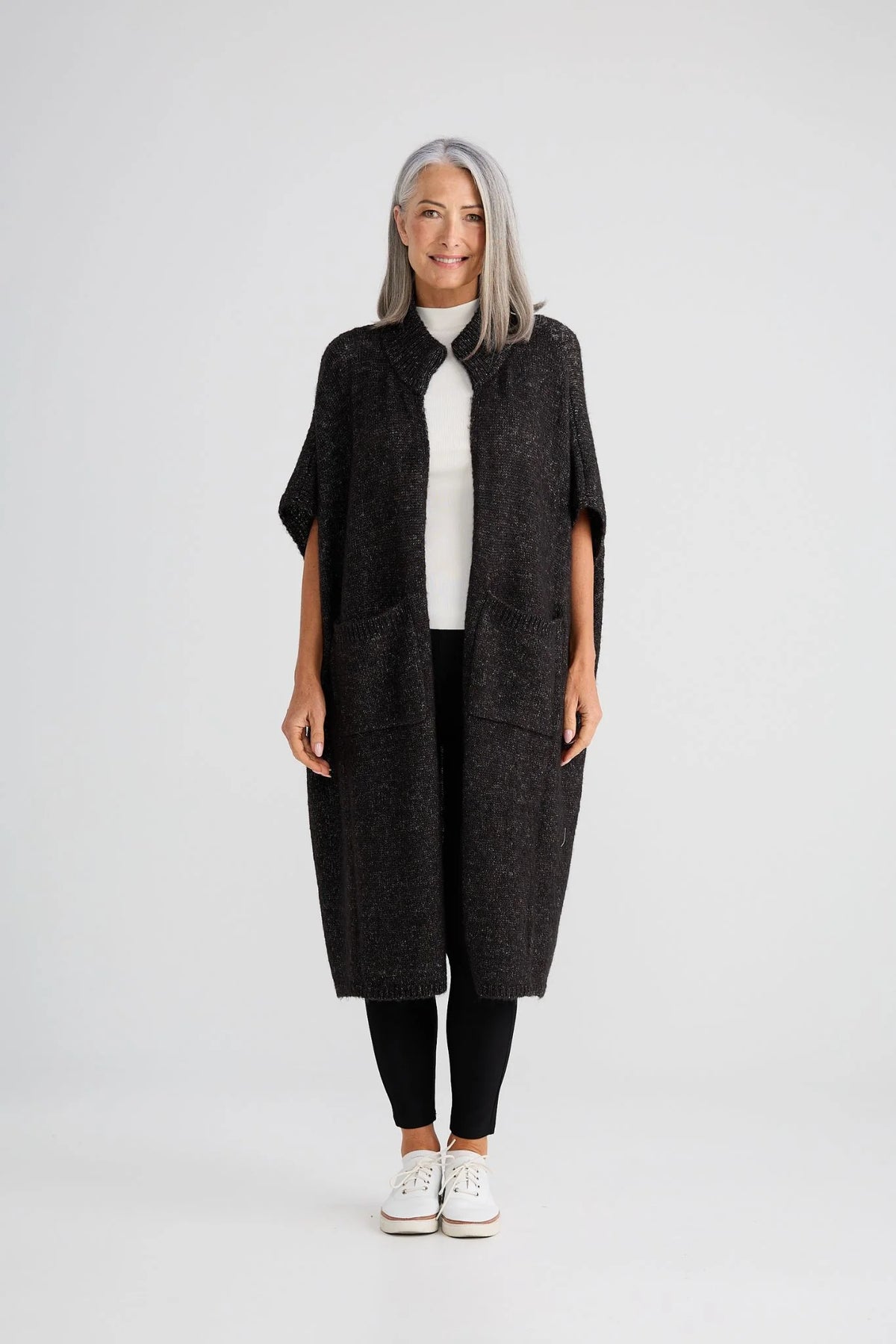 Phoenix Knit Cardigan – Charcoal
