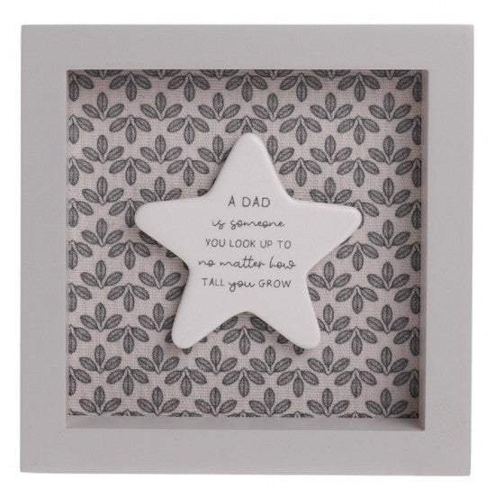 Moments Square Framed Plaque - A Dad Is Someone