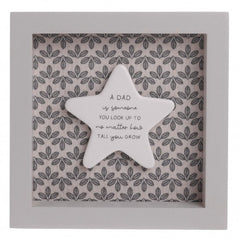 Moments Square Framed Plaque - A Dad Is Someone