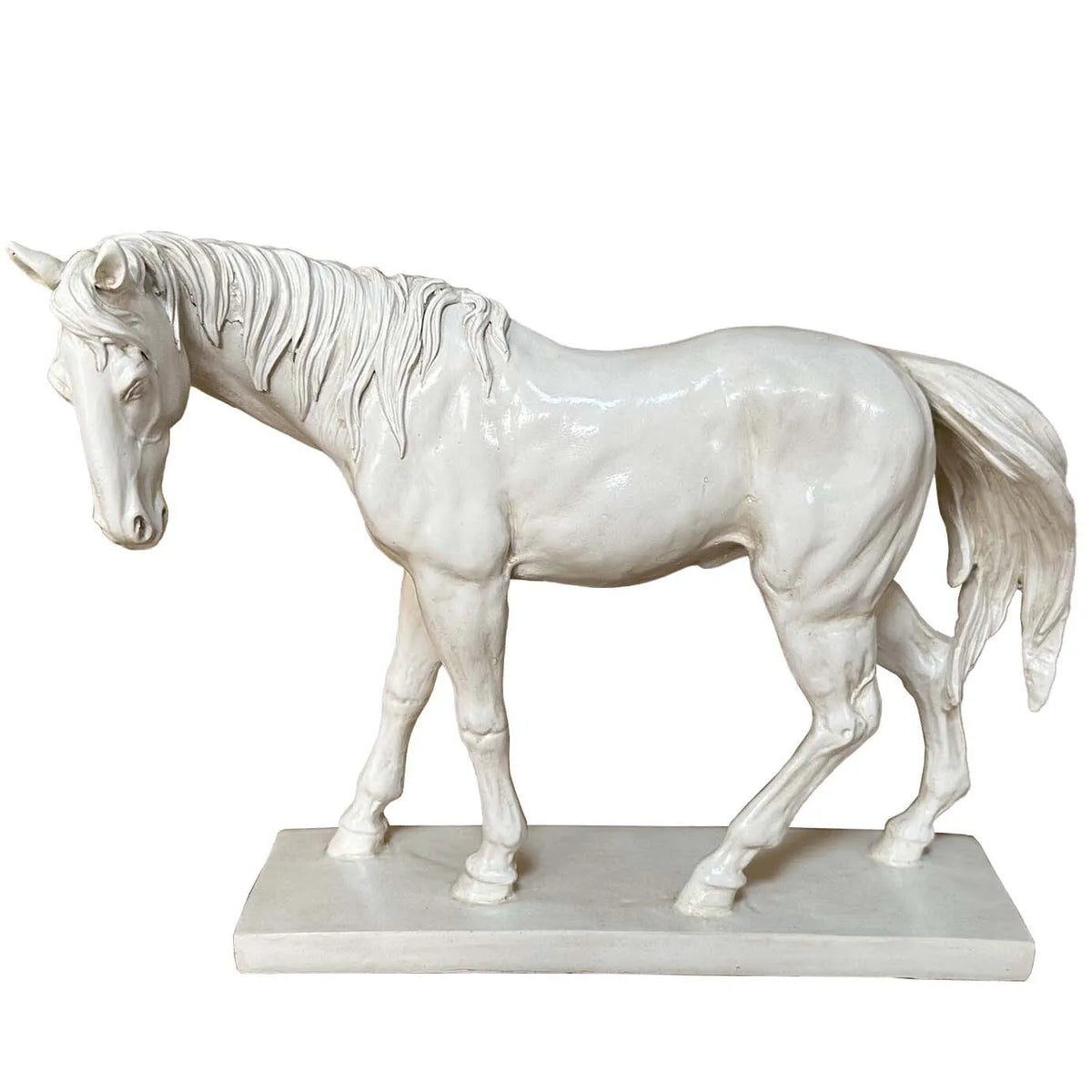 White Resin Horse Figurine - Small