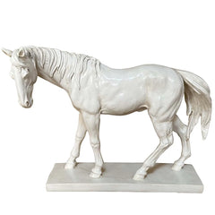 White Resin Horse Figurine - Small