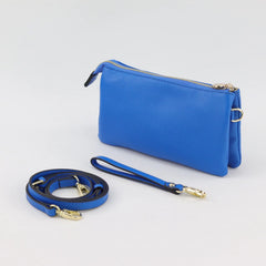 Evie  Leather Crossbody Bag - Cobalt
