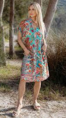 Peacock Paisley Viscose Shirt Dress