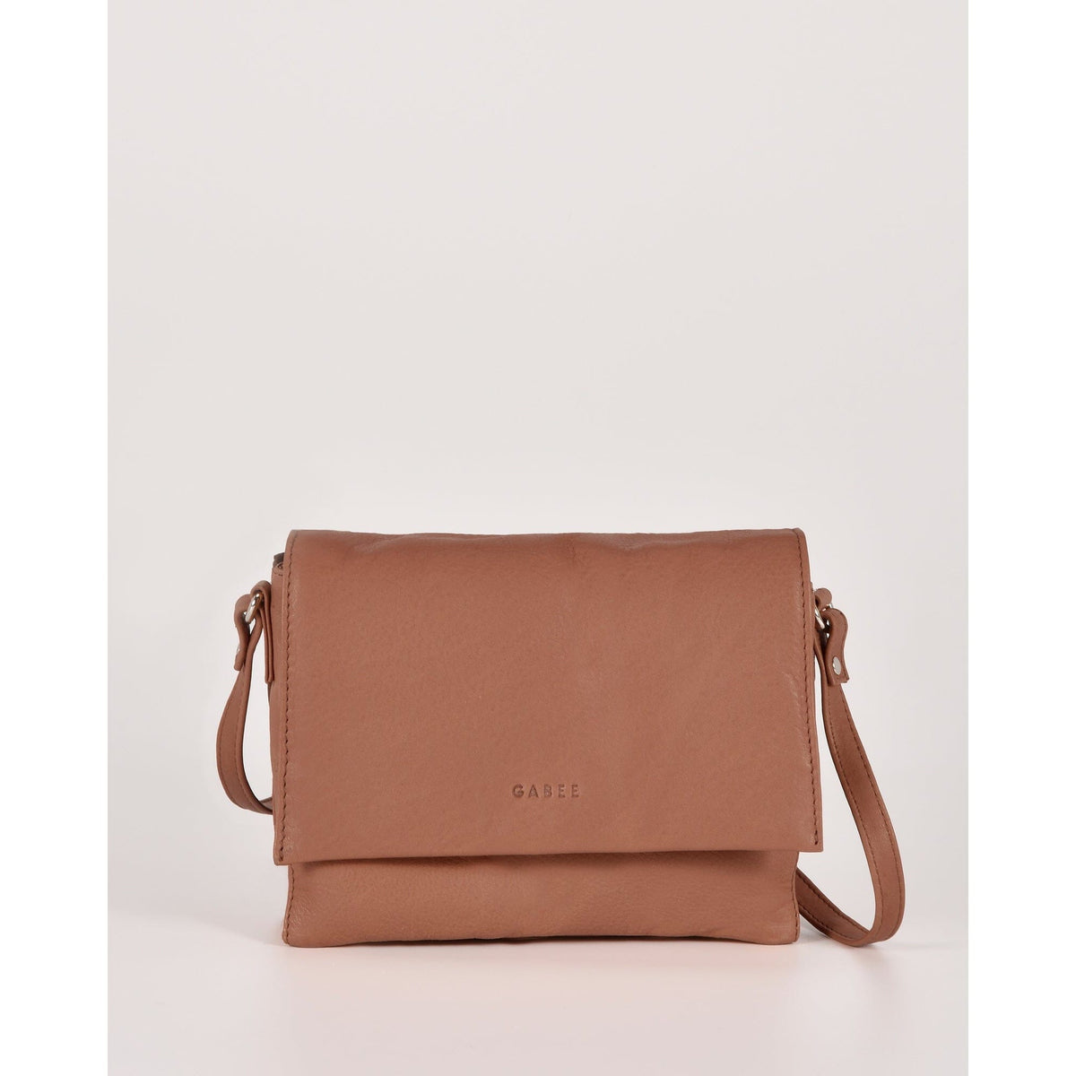 Eloise Soft Leather Flap Crossbody Bag – Taupe