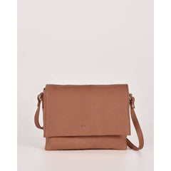 Eloise Soft Leather Flap Crossbody Bag – Taupe