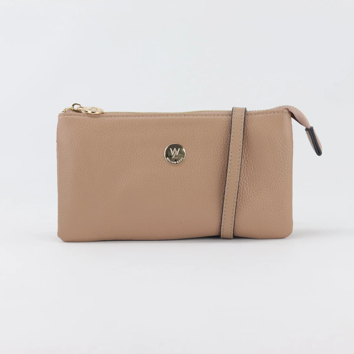 Evie  Leather Crossbody Bag - Fawn