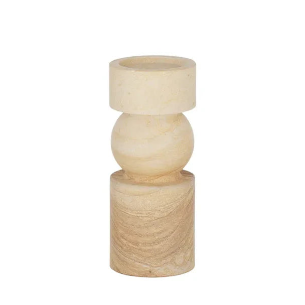 Natural Sandstone Candle Holder - Small