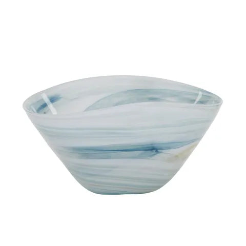 Robe Glass Bowl 30x21.5x16.5cm – Elegant Blue Decorative Centrepiece