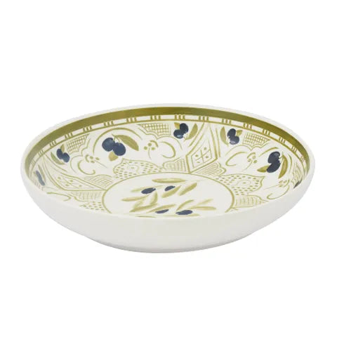 Oamra Ceramic Bowl 31.5x6cm – Olive Green Serving Bowl