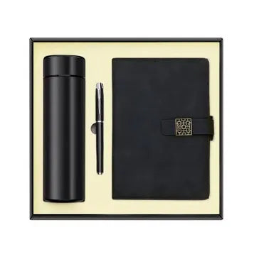 Executive Gift Set - Pen, Notebook, Flask