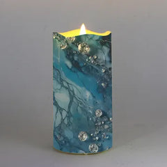 Twilight LED Candle – Aqua Crystal