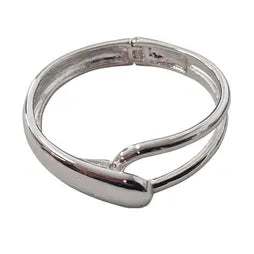 Bangle Hinged Half Open – Silver