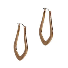 Open Teardrop Hoop Earrings – Rose Gold