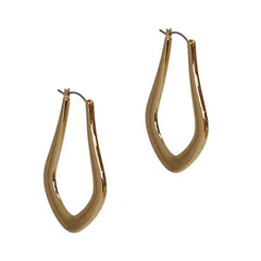 Open Teardrop Hoop Earrings – Gold