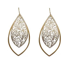 Two Tone Round Earrings – Gold/Silver