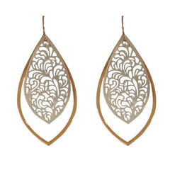 Two Tone Round Earrings – Rose/Silver