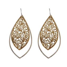 Two Tone Round Earrings – Silver/Gold