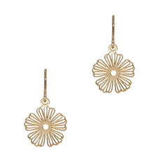 Filigree Flower Earrings – Gold
