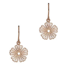 Filigree Flower Earrings – Rose Gold