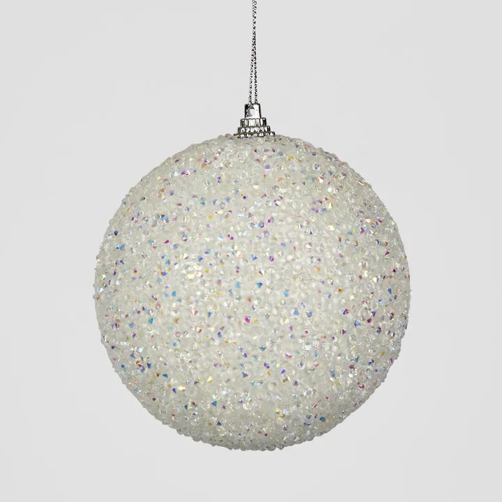 White Christmas Moon Bauble