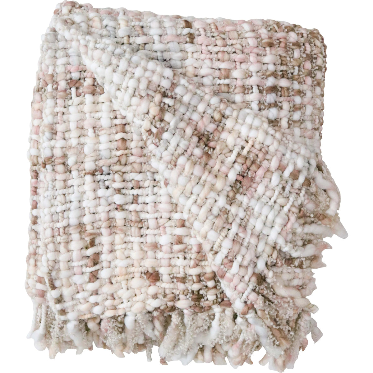 Chunky Knit Throw in Pebble