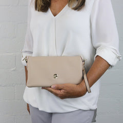Gracie Crossbody Clutch Nude