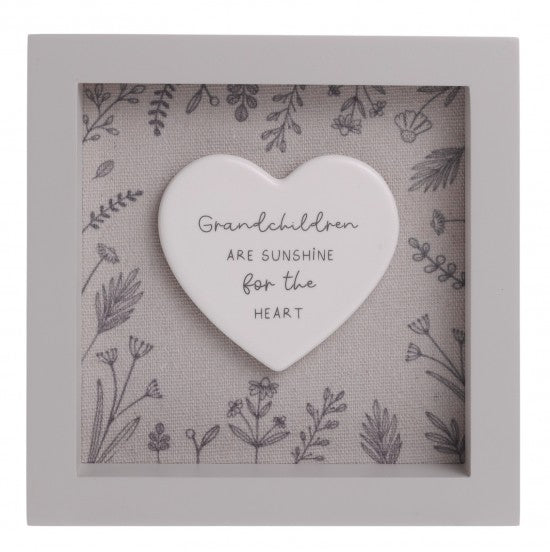 Moments Square Framed Plaque - Grandchildren Sunshine