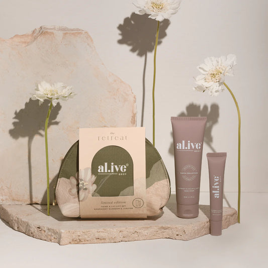 al.ive body Hand & Lip Gift Set – Raspberry Blossom & Juniper