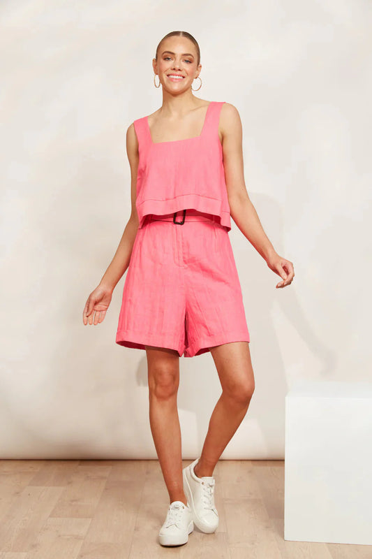 Summer Linen Shorts - Pink