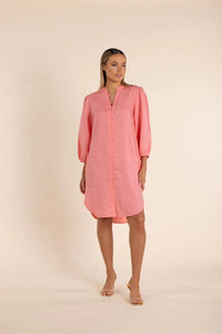 Button-Down Linen Shirt Dress