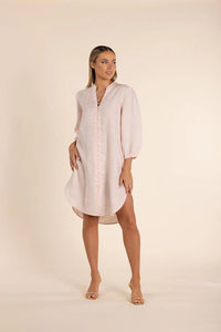 Button-Down Linen Shirt Dress