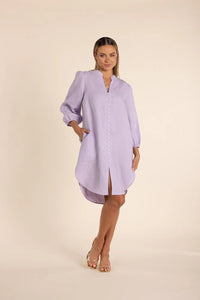 Button-Down Linen Shirt Dress