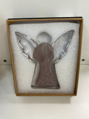 Glass Guardian Angel 14cm Pink